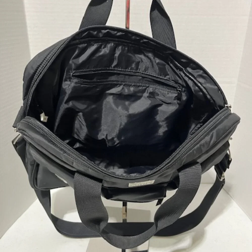 Black RMN Nylon Travel Messenger Laptop Notebook Tote Case Bag